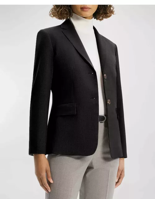 Traceable Wool Slim Single-Breasted Blazer