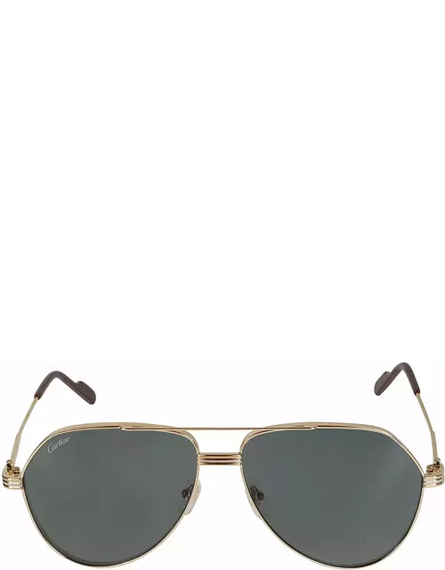 Cartier Eyewear Masculine Pilot Shape Sunglasse