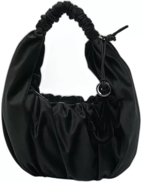 Ruffled Zip Shoulder Bag