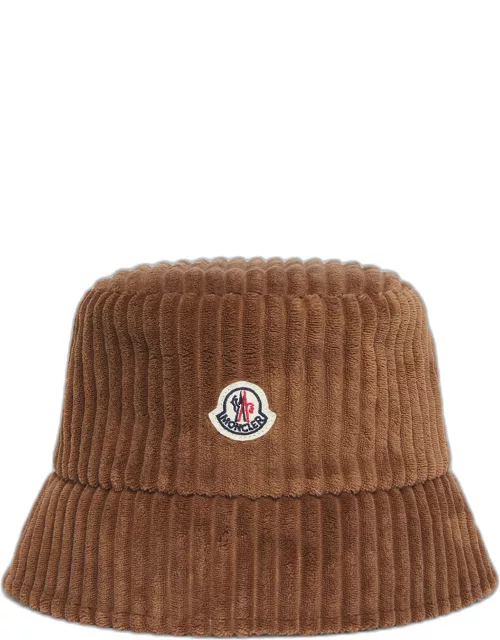 Velvet Logo Patch Bucket Hat