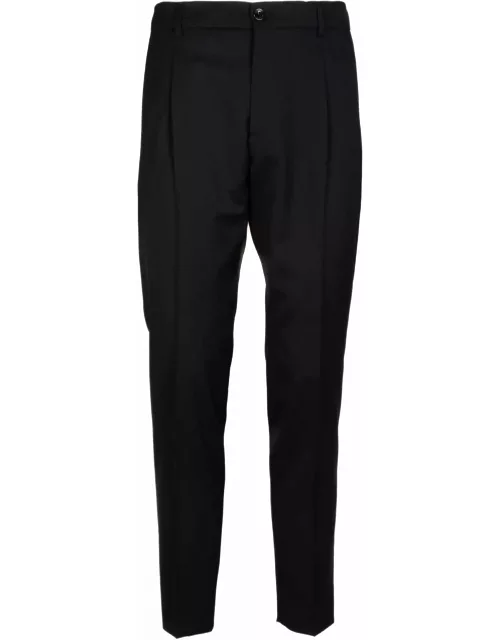 Be Able Black Virgin Wool Trouser