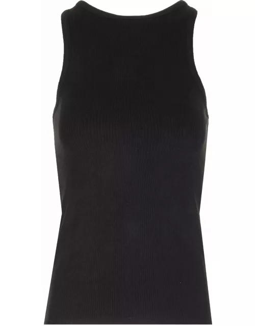 REMAIN Birger Christensen Ribbed Top With Knot On The Back