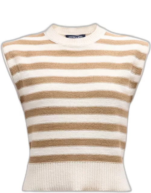 Vera Stripe Sleeveless Sweater