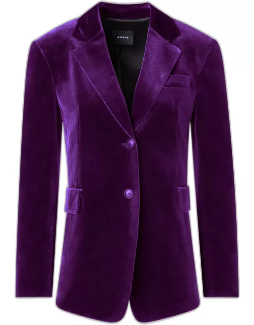 Taddeo Stretch Velvet Blazer Jacket