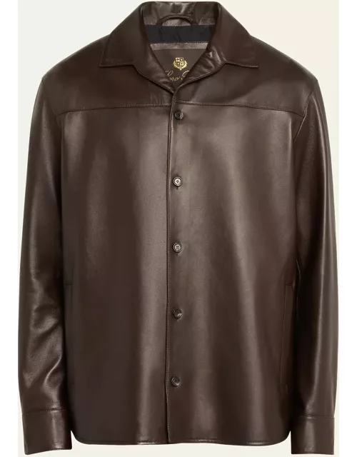 Men's Bruno Leather Overshirt Jacket