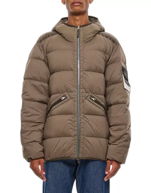 Stone Island Real Down Jacket Brown
