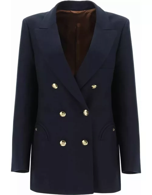 BLAZE MILANO everynight alcanara double-breasted blazer