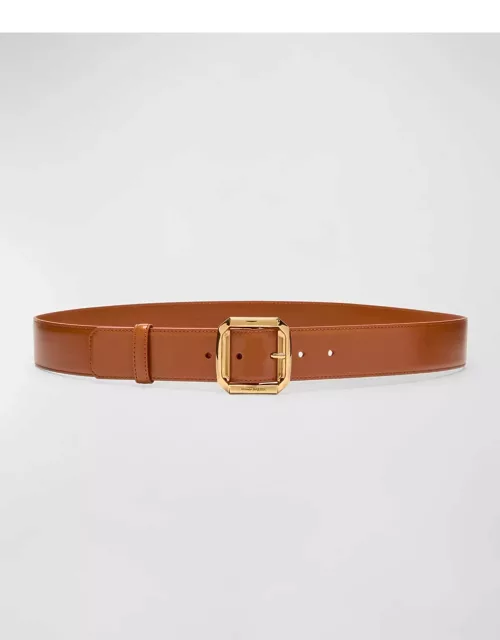 Leather Military Buckle Belt