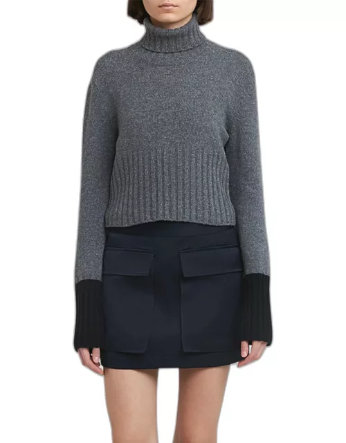 Turtleneck Button Knit Sweater