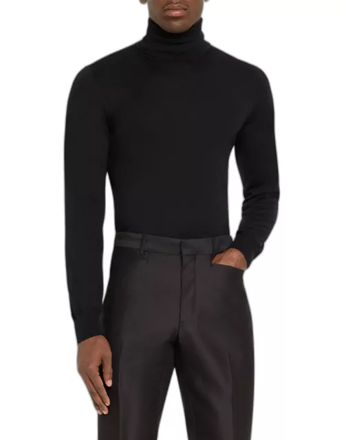 Men's Fine-Gauge Cashmere Turtleneck Sweater