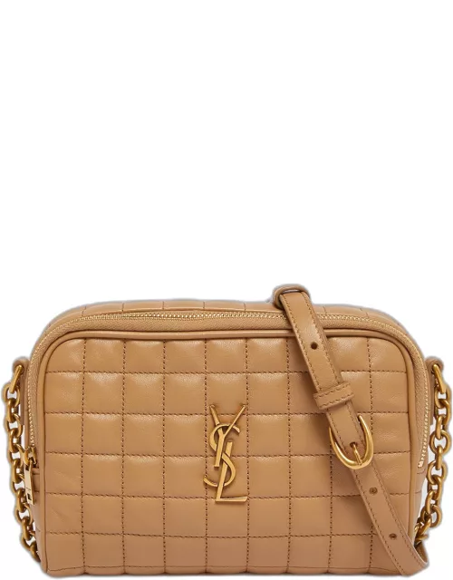 Cassandre Mini YSL Camera Bag in Quilted Smooth Leather