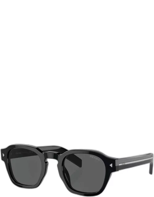 Men's Acetate Round Sunglasse