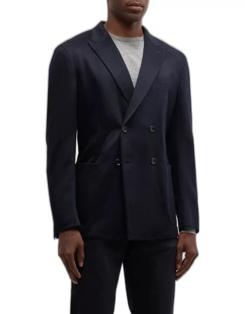 Men's Double-Breasted Cashmere Cardigan Jacket
