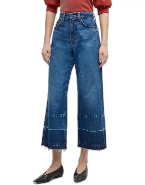 Taylor Cropped High-Rise Wide Jean