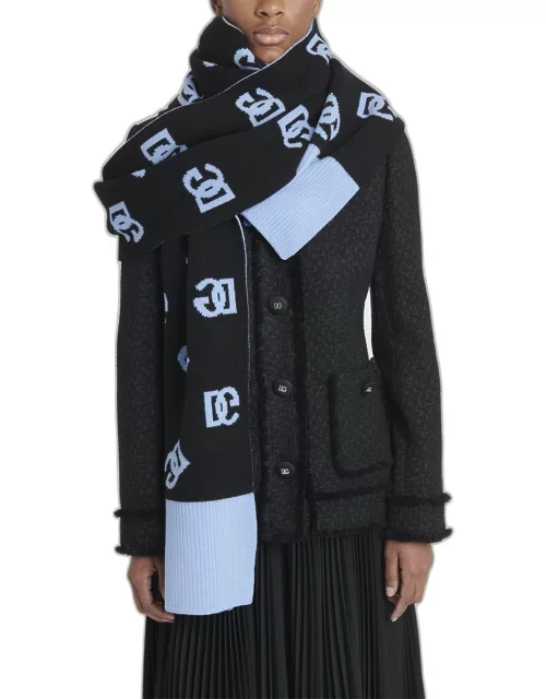 DG Logo Reversible Wool Scarf