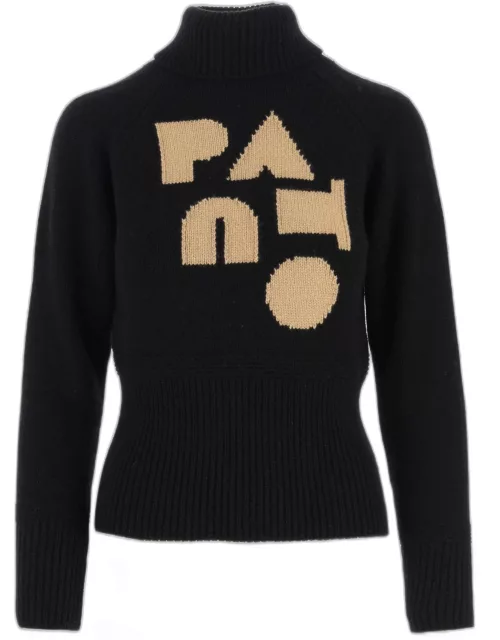 Patou Wool And Cashmere Blend Sweater With Logo