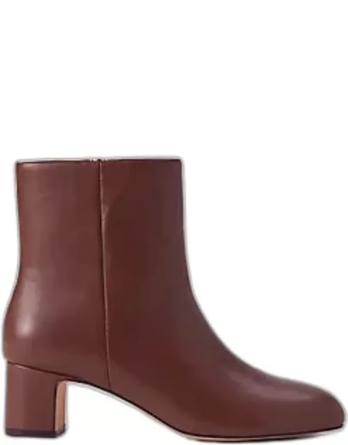 Ann Taylor Block Heel Leather Bootie