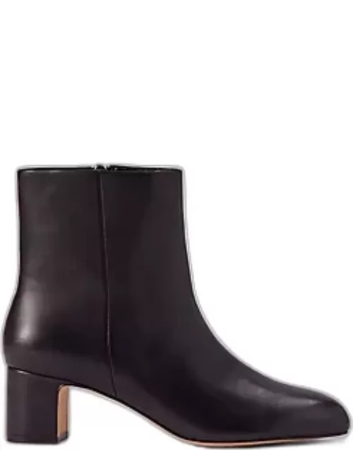 Ann Taylor Block Heel Leather Bootie