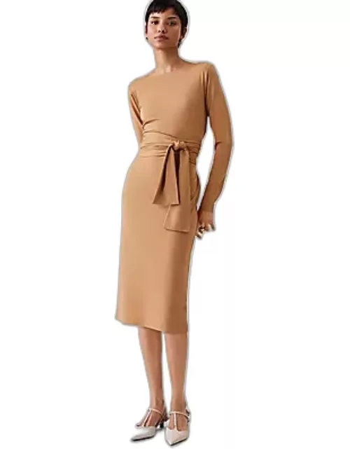 Ann Taylor Petite Knit Tie Waist Sheath Dres