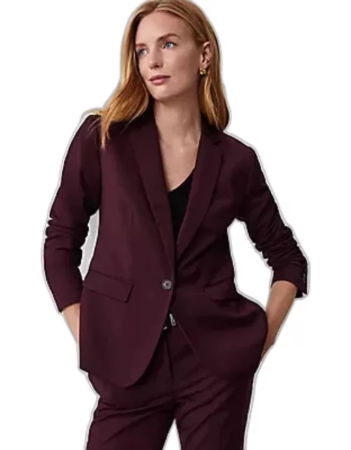 Ann Taylor The Notched One Button Blazer in Wool Blend Stretch
