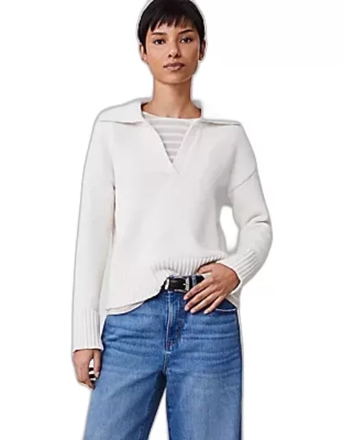 Ann Taylor AT Weekend Collared Sweater