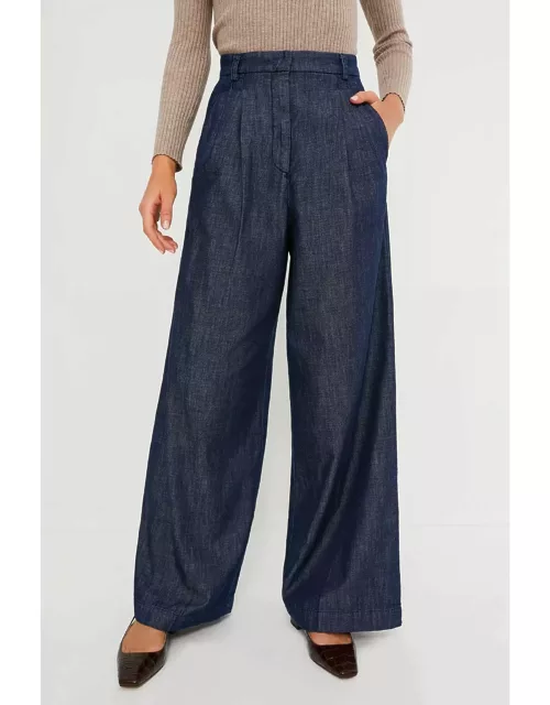 Midnight Blue Fuxia Pant
