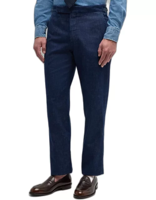 Men's Gregory Hand-Tailored Denim Suit Trouser