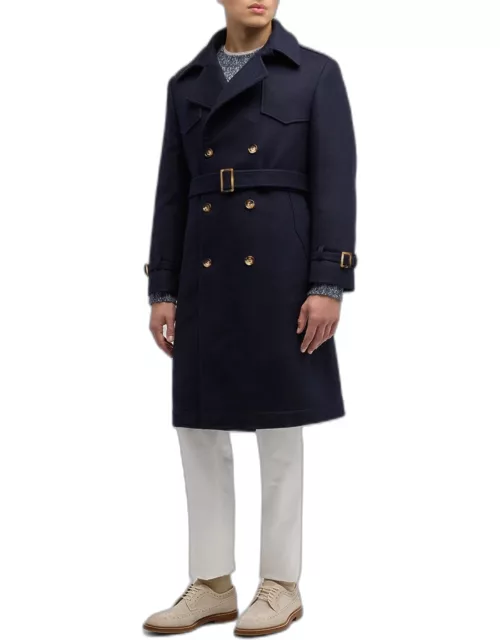 Men's Double-Faced Wool Trench Coat