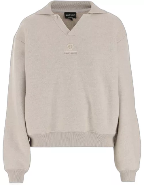 Giorgio Armani Cashmere Blend Sweatshirt With Logo