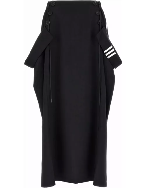 Y-3 refined Woven Maxi Skirt