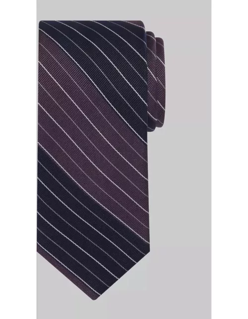JoS. A. Bank Men's Stripe On Stripe Tie, Purple, One
