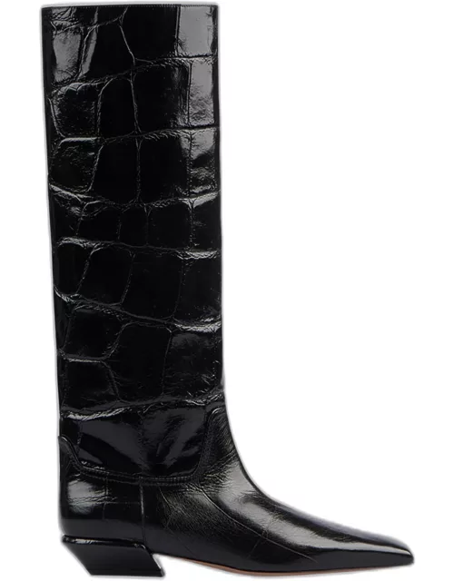 Bettina Croco Tall Boot