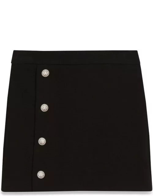 balmain knitted textile skirt