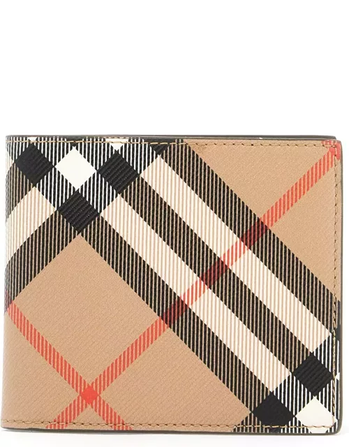 BURBERRY book wallet in coated canvas bi-fold design