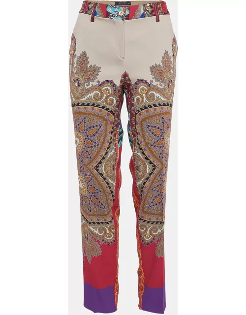 Etro Multicolor Printed Crepe Trousers