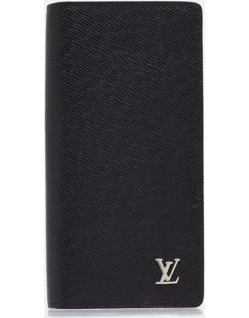Louis Vuitton Black Taiga Leather Brazza Wallet