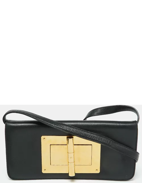 Tom Ford Black Leather Natalia Convertible Clutch