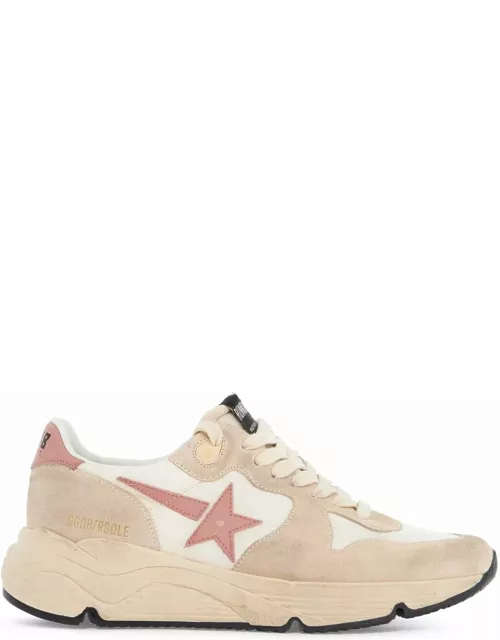GOLDEN GOOSE nylon and suede running sneakers with durable sole