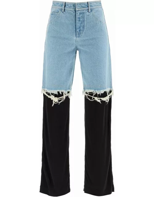 CHRISTOPHER ESBER high-waisted jeans with jersey insert