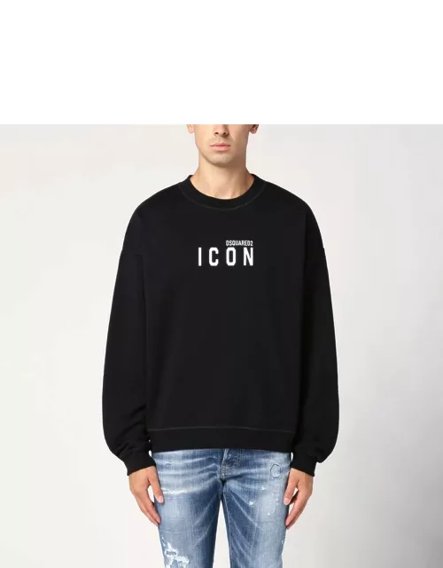 Icon black crewneck sweatshirt