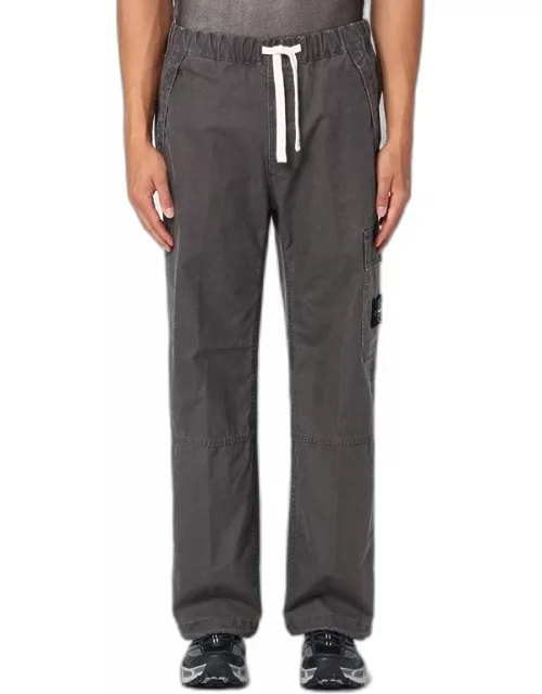 Grey cotton-blend trouser