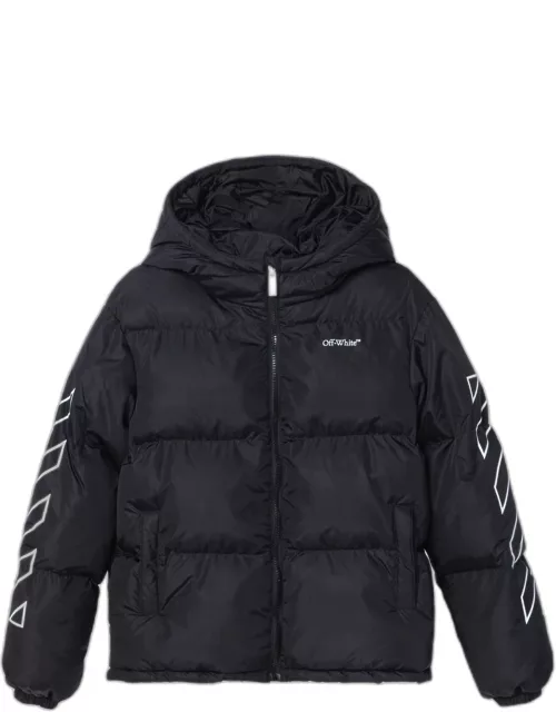 Black padded nylon jacket