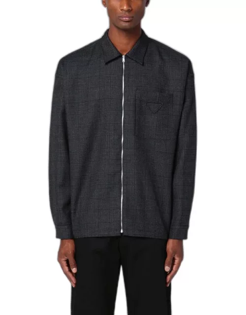 Grey Prince of Wales zipped shirt