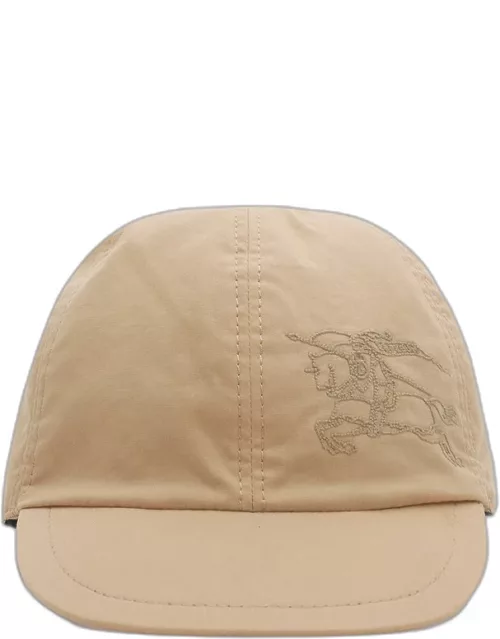 Reversible Check pattern beige baseball cap