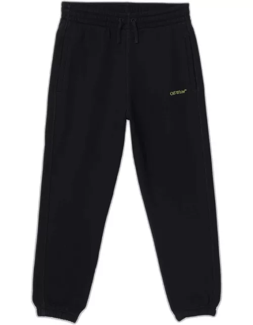 Black jogging trousers with logo