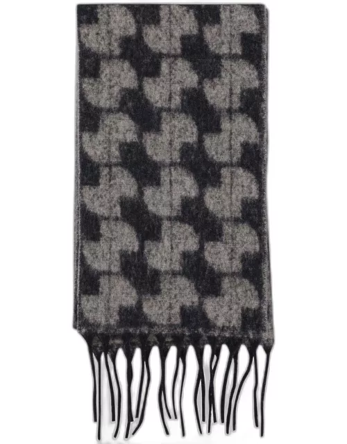 Patou Wool Blend Scarf With Logo