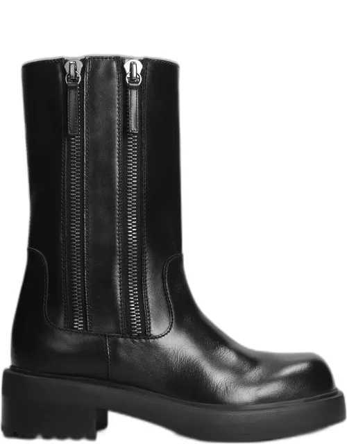 Giuseppe Zanotti Foustine Combat Boots In Black Leather