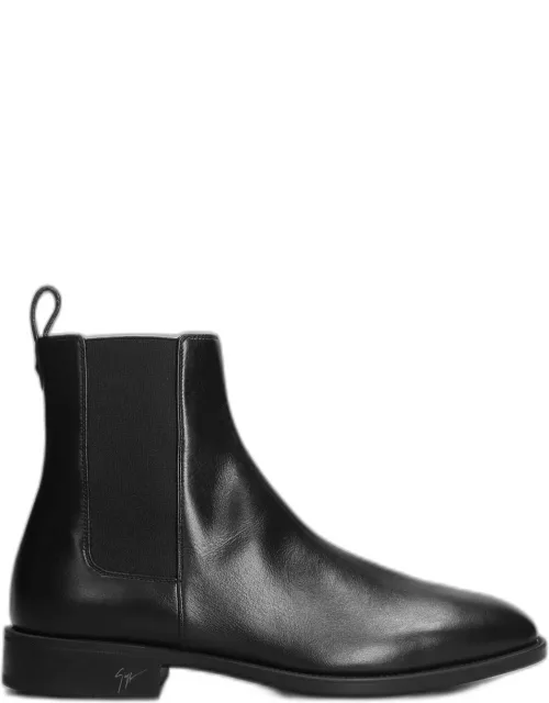 Giuseppe Zanotti Ankle Boots In Black Leather