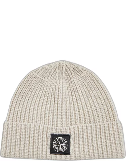 Stone Island Logo Wool Beanie