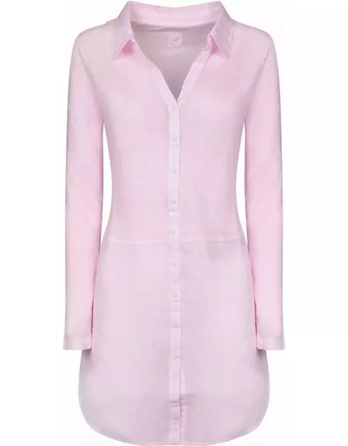 120% Lino Quartz Pink Linen Dres
